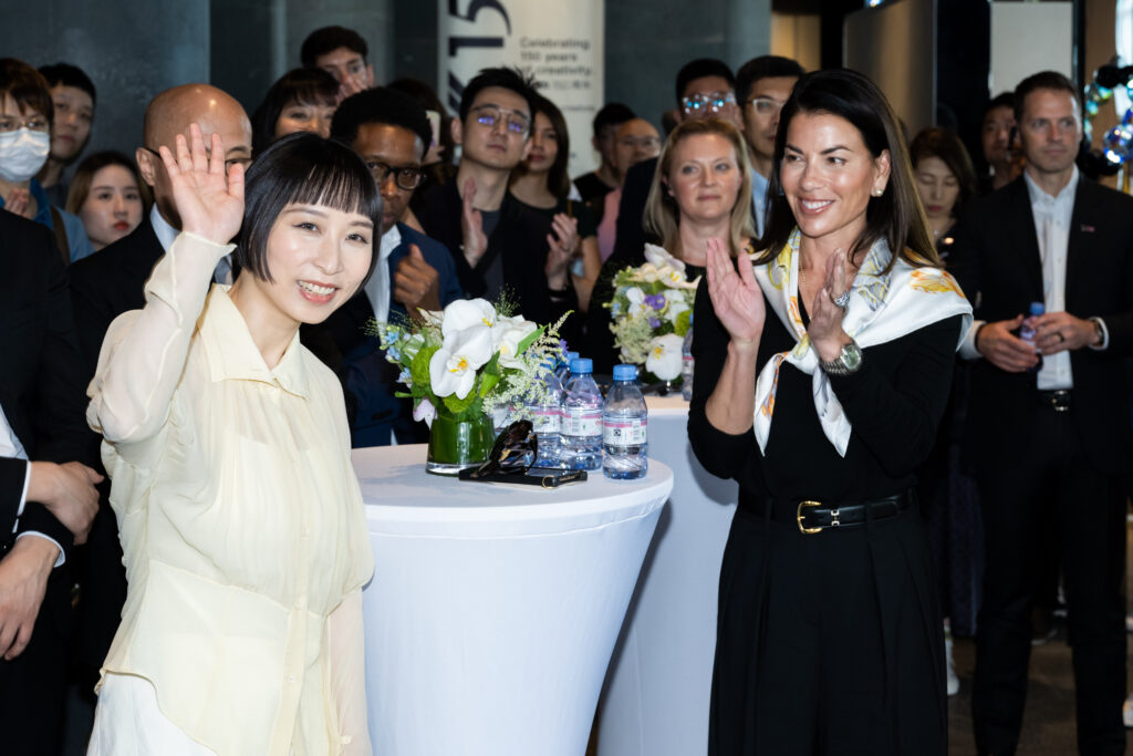 Ziling Wang at the children's charity event for Kohler and WABC (World of Art Brut Culture) with Nina Kohler